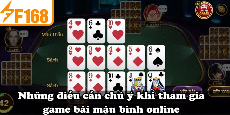 Những điều cần chú ý khi tham gia game bài mậu binh online