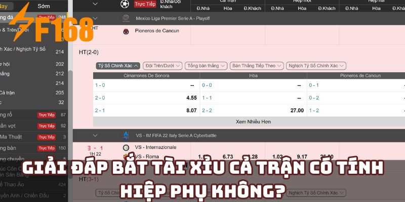 Giải đáp bắt tài xỉu cả trận có tính hiệp phụ không?